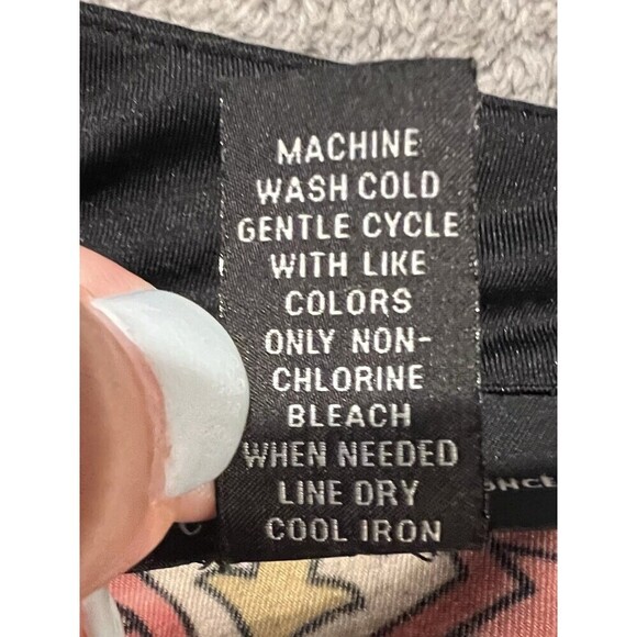 INC International Concepts Shift Dress Black Red Yellow 3/4 Belle Sleeves Large - Picture 8 of 8